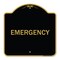 Signmission Designer Series Sign-Emergency, Black & Gold Aluminum Architectural Sign, 18" x 18", BG-1818-24107 A-DES-BG-1818-24107 - alternate 1